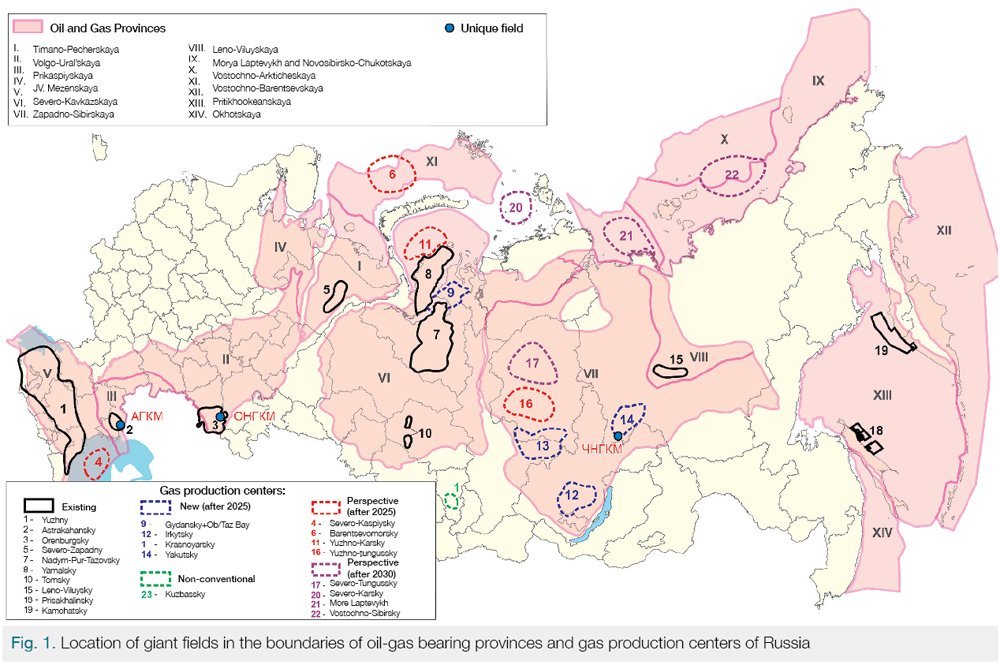 Карта нефтегазоносных провинций россии